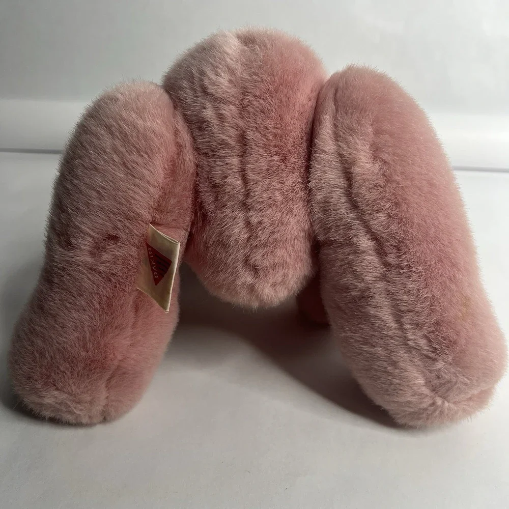 Rare VTG 1989 Dakin Dusty Pink Jointed Teddy‎ Bear Bow Plush Stuffed Animal 14